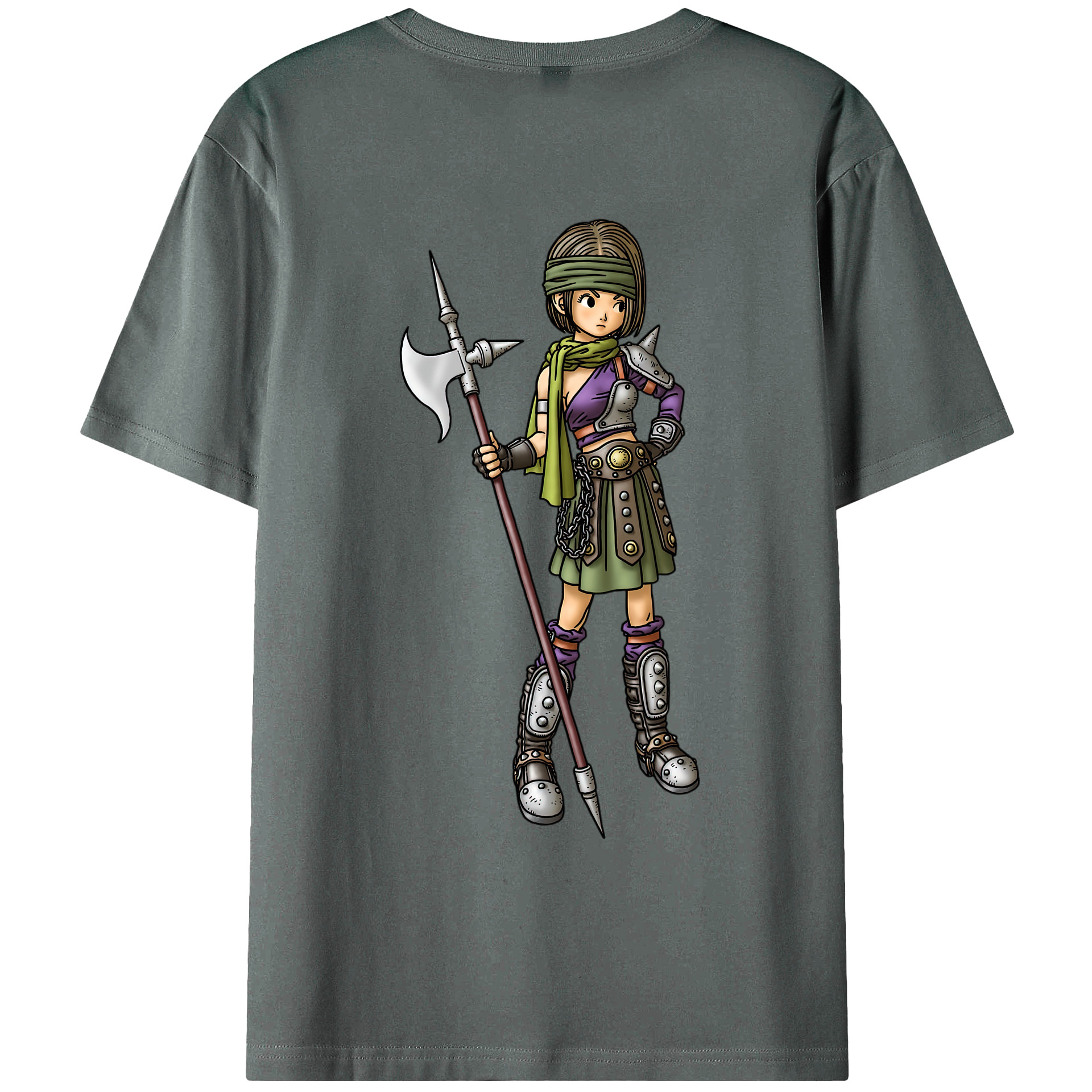 （画像用） ドラゴンクエスト Doragon Kuesuto Dragon Quest 綿100％ メンズ半袖Tシャツ（バックプリント） 通気性